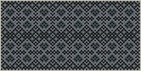 Multicolor truchet tiling connections illustration