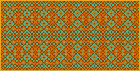 Multicolor truchet tiling connections illustration