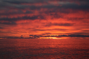 sunset over the sea