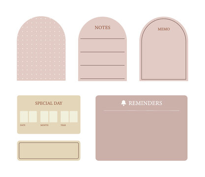 Minimalist Planner And Reminder Vector Templates