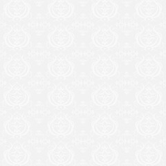 ダマスク模様の背景　ホワイト