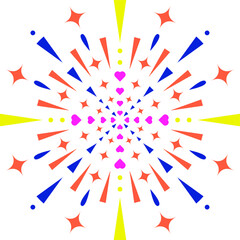 Festive Celebration Party Fireworks Vector Illustration Icon