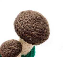 Knitting patterns. Handmade. Mushroom.