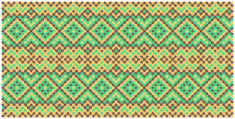 Multicolor truchet tiling connections illustration