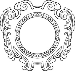 Obraz premium vintage frame line art vector design handmade silhouette