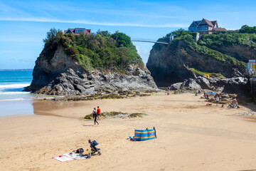 Towan Beach Newquay Cornwall England UK