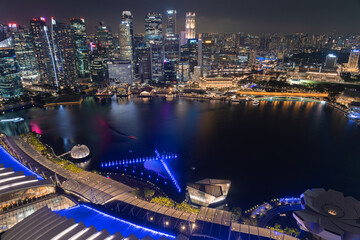 Fototapeta na wymiar 싱가포르 야경(Marina Bay Sands)