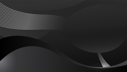 Abstract dark black background illustration with geometric graphic elements