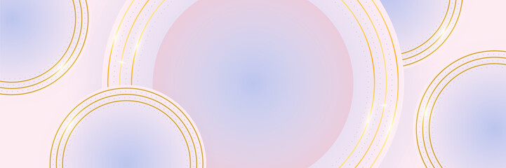 abstract banner background luxury gold with modern blue and pink gradient color
