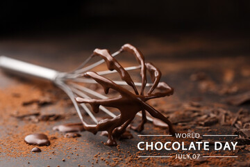 World Chocolate Day concept. Homemade chocolate cream.