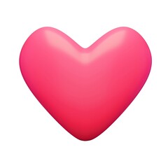 3d render like icon. Rendering illustration of pink favorite heart isolated on white background. Cute cartoon design. Social media communication sign. Recommended share button. Lovely romance symbol.