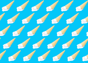 Seamless dropped ice cream background