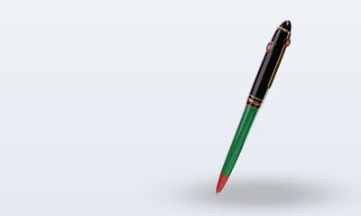 3d ballpoint Afghanistan flag rendering right view