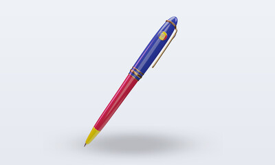 3d ballpoint Andorra flag rendering front view