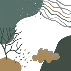 Vector of abstract creative backgrounds in minimal trendy style with copy space for text - design templates for social media post - simple, stylish and minimal wallpaper designs