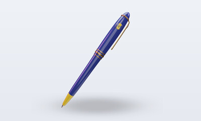 3d ballpoint Barbados flag rendering front view