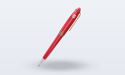 3d ballpoint Canada flag rendering front view