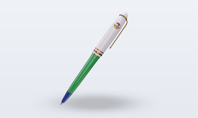 3d ballpoint Central African Republic flag rendering front view