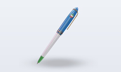 3d ballpoint Equatorial Guinea flag rendering front view