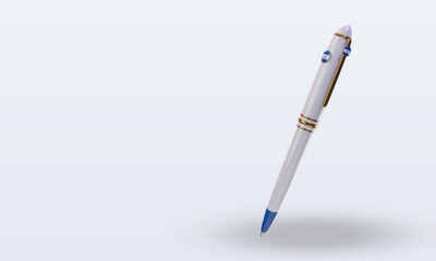 3d ballpoint El Salvador flag rendering right view