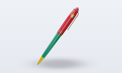 3d ballpoint Guinea Bissau flag rendering front view