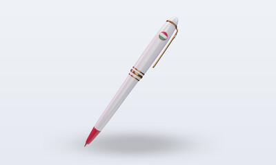 3d ballpoint Hungary flag rendering front view