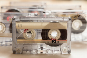 old cassette tape, sound recording