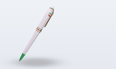 3d ballpoint Iran flag rendering left view