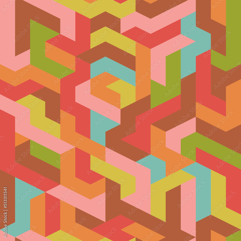 Poster colored geometric shapes. vector for print and decor, textiles and decoration. the print is stylish 