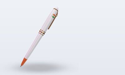 3d ballpoint Niger flag rendering left view