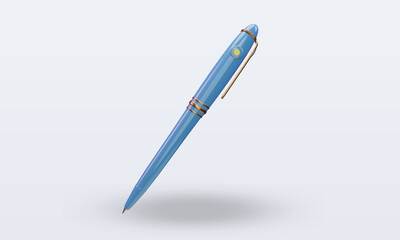 3d ballpoint Palau flag rendering front view