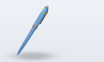 3d ballpoint Palau flag rendering left view