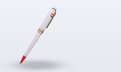 3d ballpoint Paraguay flag rendering left view