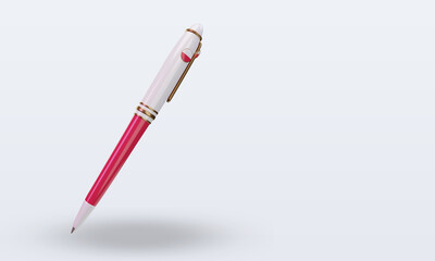 3d ballpoint Poland flag rendering left view