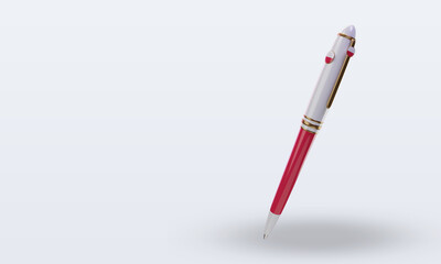 3d ballpoint Poland flag rendering right view