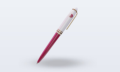 3d ballpoint Qatar flag rendering front view
