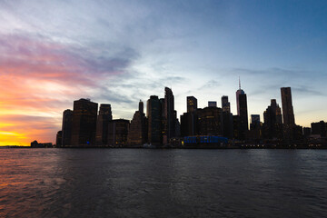 Fototapeta na wymiar Sonnenuntergang in Manhattan