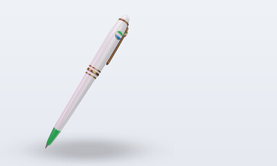 3d ballpoint Sierra Leone flag rendering left view