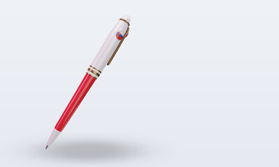 3d ballpoint Slovakia flag rendering left view