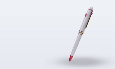 3d ballpoint United Kingdom flag rendering right view