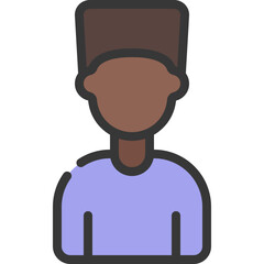 Square Hair Man Icon