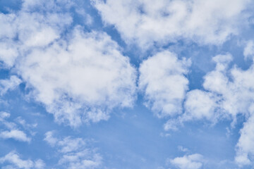 Beatiful blue sky with clouds on a sunny day