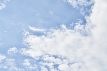 Beatiful blue sky with clouds on a sunny day