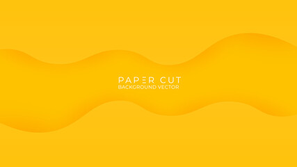Yellow background with minimal fluid shapes. Modern concept for banner, web, header, cover, billboard, brochure, social media, landing page. Vector illustration © Nonot