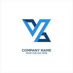 Initial Letter VL LV Linked Logo Design