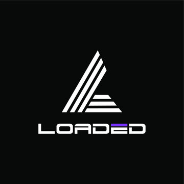 Monogram L logo letter hipster, isometric shape LLL emblem 3D parallel thin line, linear initials typography design element