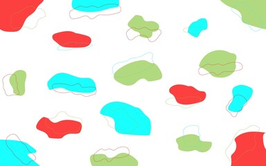 Seamless organic figure pattern. Abstract vector background with hand drawn spots on white background.