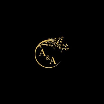 AA nature theme logo initial concept with high quality logo design