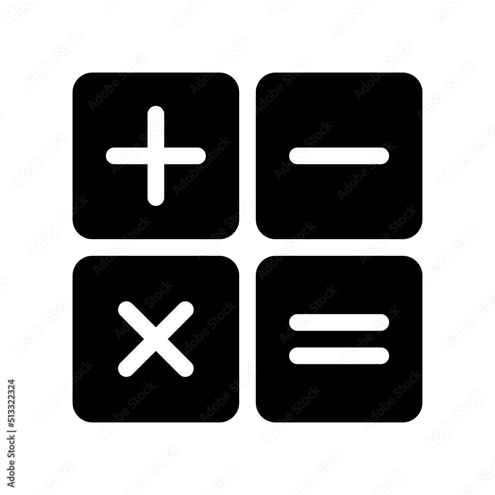 Poster mathematics. calculator icon to design the calculator application interface. basic elements of graph