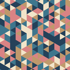 Obraz premium Vector abstract geometric cube and triangle angular colorful pattern. Background for layout design and poster.